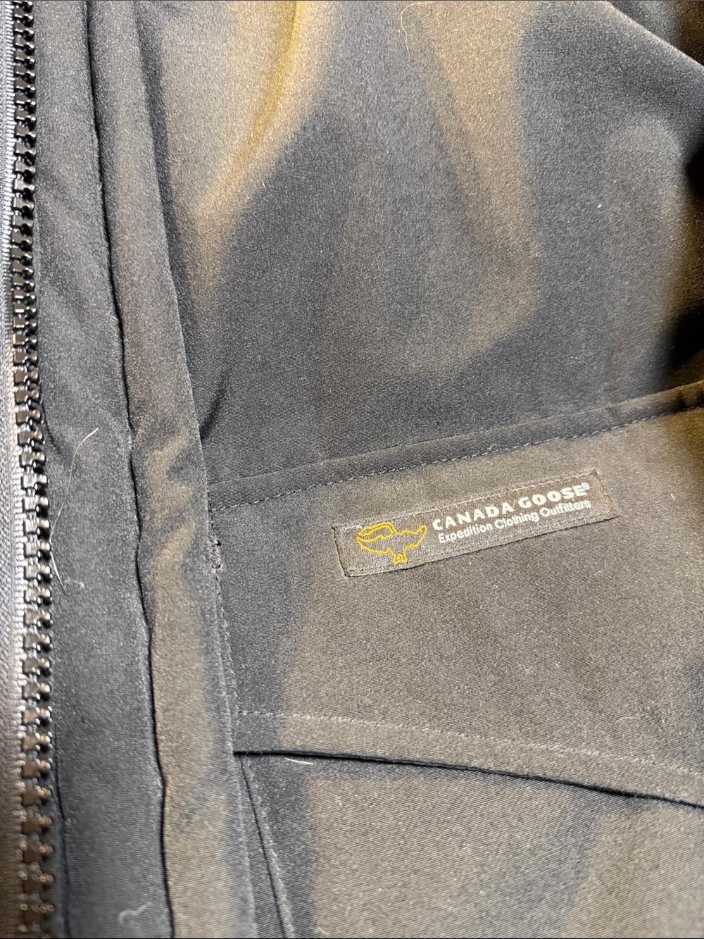 Canada Goose Black Mens Puffer Parka with Coyote Fur-Trim Hood - Picture 3 of 6